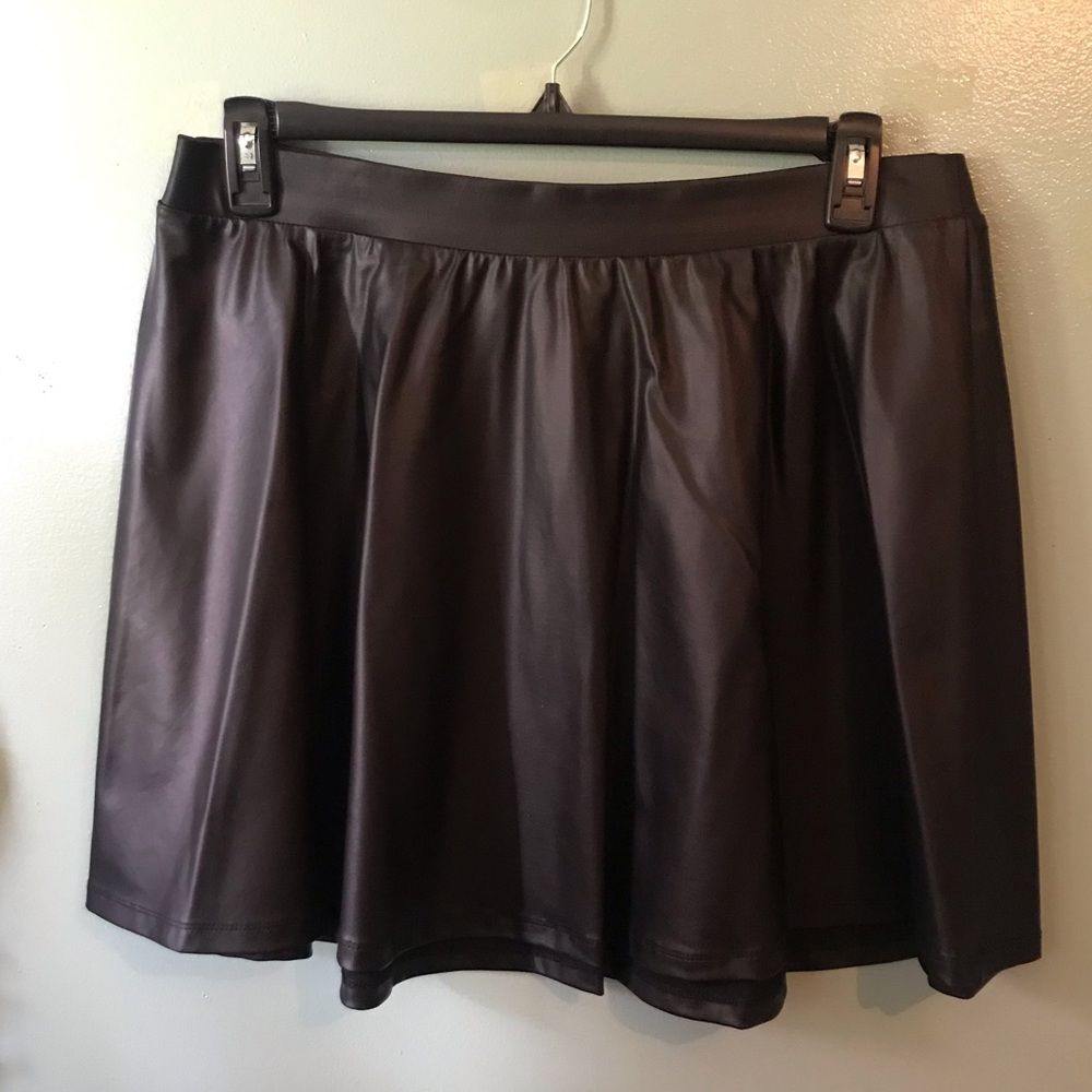 Pleather mini skirt from Forever21